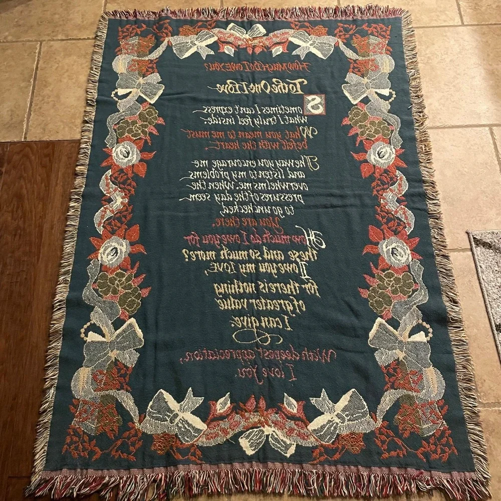 Inspirational Poem Throw Blanket Love‎ Appreciation Gift